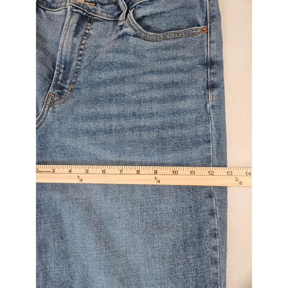 Old Navy OG Loose High Rise Jeans Womens 14 Medium Wash Straight Leg Denim